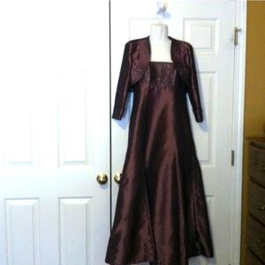 Formal gown with balero jacket